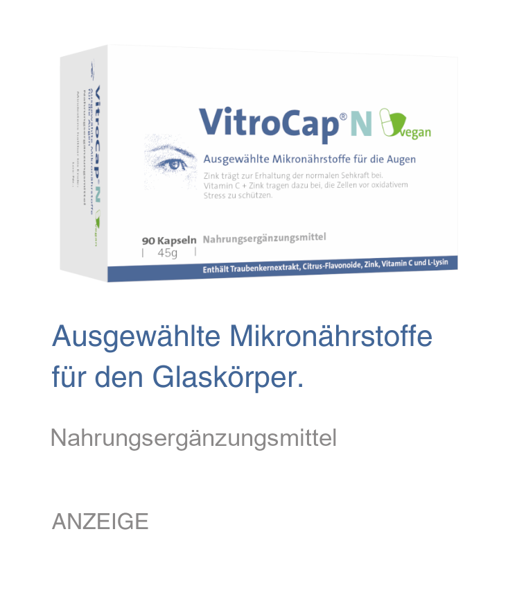 Ausgewählte Mikronährstoffe für den Glaskörper.